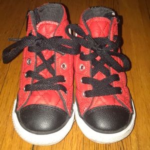 Black and Red Converse Sneakers